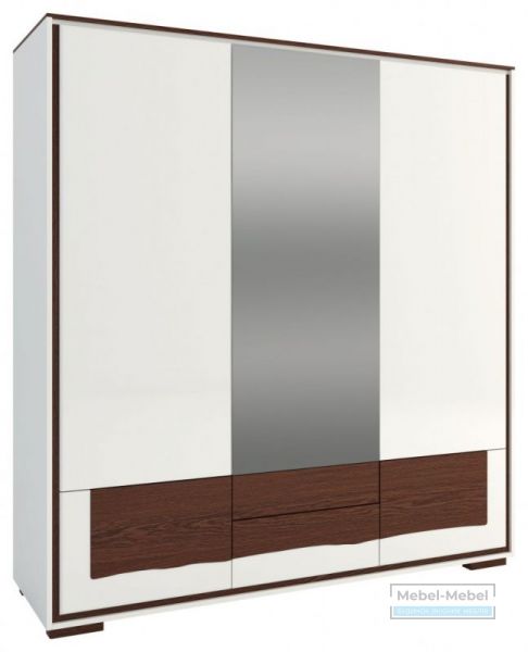 FLAMENCO Шкаф 3D с зеркалом высокий MEBIN   