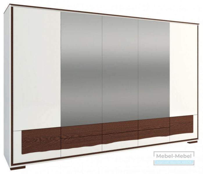 FLAMENCO Шкаф 5D с зеркалами высокий MEBIN   