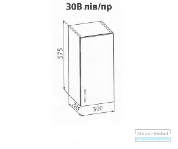 Верхняя секция 30В лев./пр. Алина MS   