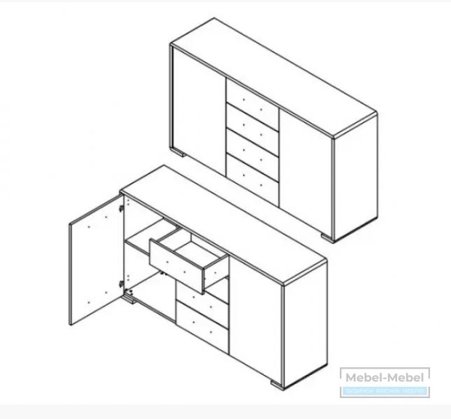 Комод KOM2D4S Бука Гербор   