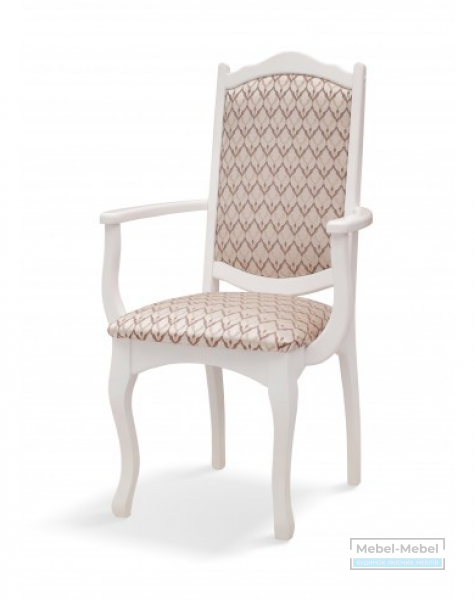 Кресло с подлокотником (белый) Натали   