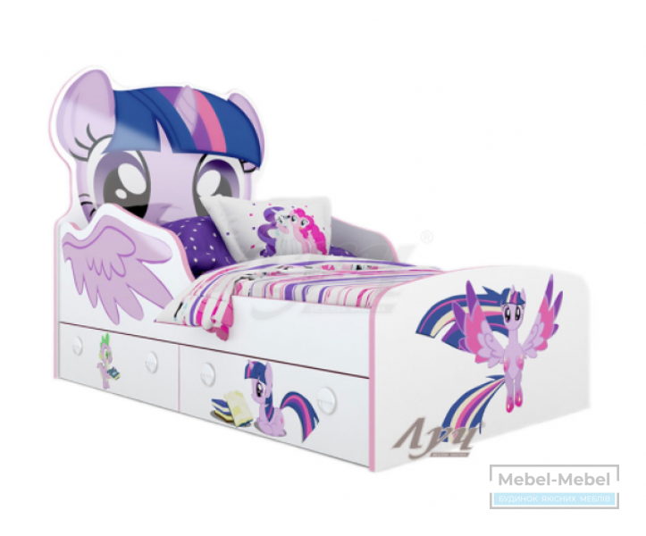Кровать 80 Little Pony фиолетовая   