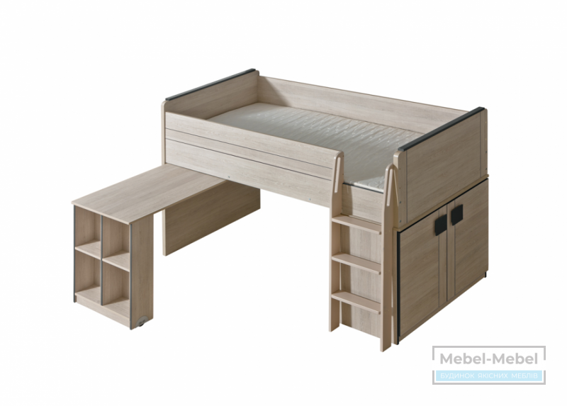Кровать с выдвижным столом и лесенкой G15 Gumi   