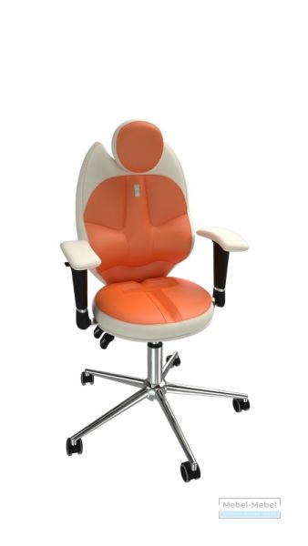 Кресло TRIO (оранжевый + белый)   