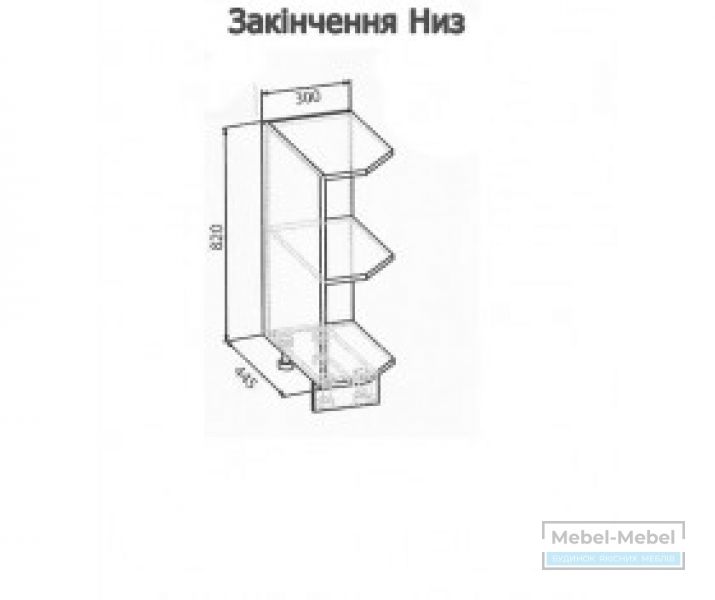 Нижнее угловое окончание Роял MS   